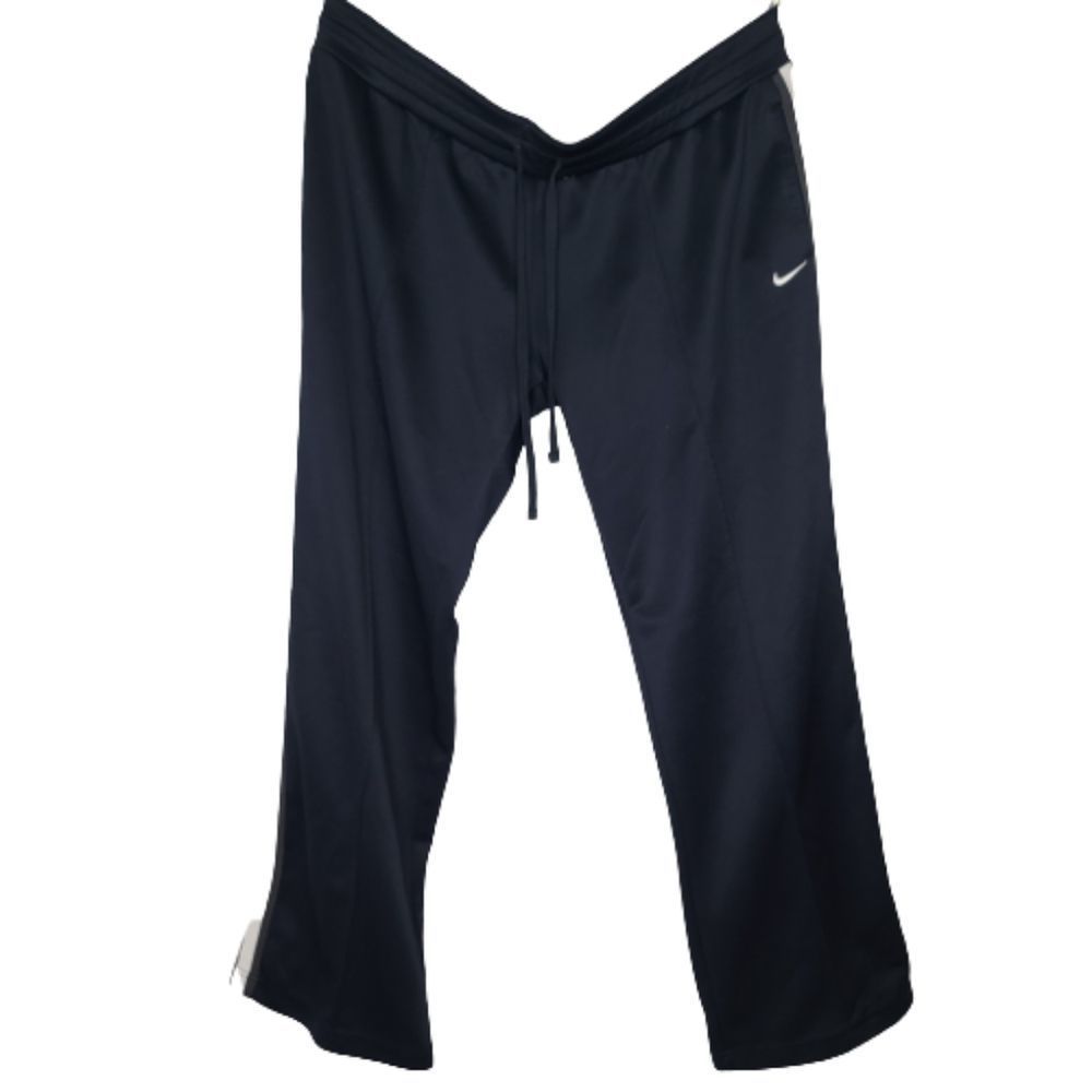 The Athletic Dept XL Track Pants Blue White Stripe Pull On Drawstring Elastic